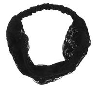 Gogogmee Wide Lace Headband for Women Conceals Gray Hair Stylish Wide Floral Elastic Hair Wraps Boho Headscarf for Youthful Look and Outfit