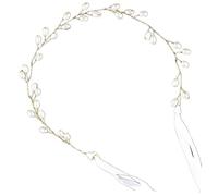 Gogogmee Wire Handmade Headband Pearl Crystals Bridal Headdress Wedding Hair Accessories for Women Party Bridal Headdress Wedding Headband