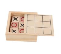 Gogogmee Wooden 3-in-a-Row Game for Kids and Adults Portable Educational Board Game Fun Indoor Activity for Family and Friends for Travel and Coffee Table