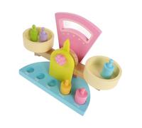 Gogogmee Wooden Balance Scale Counting Teaching Aid Arithmetic Learning Educational for Boys Develop Hand-eye Coordination Creativity Imagination Stem Preschool