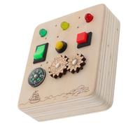Gogogmee Wooden Busy Board Sensory Toy for Children Toddler Educational Cognitive Teaching Device Early Learning Development