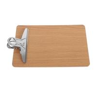 Gogogmee Wooden Clipboard Thick Hardboard with Strong Profile Clip Rounded Corners for Safety Anti-Rust Clamp Double-Sided Film Coating Office and Classroom Stationery