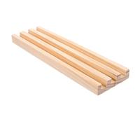 Gogogmee Wooden Domino Holder Tray DIY Domino Display Base Desktop Game Support for Adults Enhances Gaming Experience Minimalist Design with Slots for Stability
