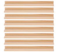 Gogogmee Wooden Domino Trays 8 Pack Multi-Function Domino Holders and Stands for Letter and Tiles Display Desktop Diy Accessory for Kids Games and Crafts