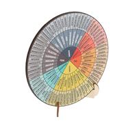 Gogogmee Wooden Emotional Wheel Decoration Dual Sided Chart for Understanding Emotions Sophisticated Home Office Decor Aesthetically Pleasing Emotional Tool