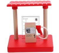 Gogogmee Wooden Gas Station for Railway Accessories Building Educational Train Playset for Imaginative Outdoor and Indoor Fun