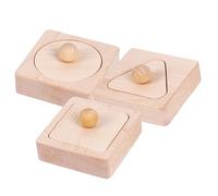 Gogogmee Wooden Geometrical Shape Matching for Educational Montessori Style Sorting Blocks Enhances Hand-eye Coordination Logical Thinking and Spatial Imagination Development Interactive