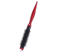 Gogogmee Wooden Handle Round Hair Comb Nylon Bristles 1.1cm Hair Tool for Styling Lightweight and Sturdy