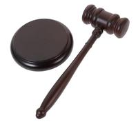 Gogogmee Wooden Judge's Gavel with Base Lightweight Auction Hammer Loud Clear Sound Lawyer Court Supply Prop for Role Play and Legal Professionals