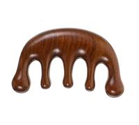Gogogmee Wooden Massage Comb for Scalp and Body Relief Smooth Five Tooth Craft Massager Tool with Skin Friendly Edges Handmade Wooden Massager for Stress Reduction and Muscle Tension