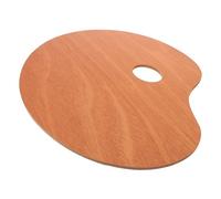 Gogogmee Wooden Oval Paint Palette with Thumb Hole for Oil Watercolor Paints Lightweight Color Mixing Tray for Portable Artist Use and Travel Painting