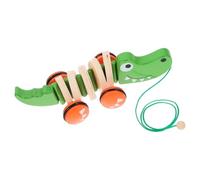 Gogogmee Wooden Pull Along Car for Educational Traction with Stable Tough Structure Safe Smooth Edges Enhancing Color Cognition Creativity and Social Skills Development