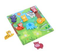 Gogogmee Wooden Puzzle Educational Montessori Learning Game for Preschool Enhances Hand-eye Coordination Imagination and Concentration with Safe Smooth Wood Design