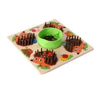 Gogogmee Wooden Sensory Hedgehog Educational Early Learning Plaything for Compact Logical Thinking Development Game