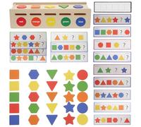 Gogogmee Wooden Shape Sorter for Compact Sensory Plaything Enhancing Hand-eye Coordination Early Education Puzzle Box for S Color Recognition and Concentration Development