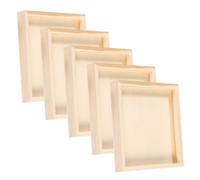 Gogogmee Wooden Storage Trays and for 5pcs Building Blocks for Organizing Rectangular Wood Organizer Trays with Khaki Finish Puzzle Storage 3d Puzzle Pieces Boys and Girls Toys