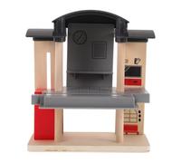 Gogogmee Wooden Train Station Accessories for Motorized Train Track Connectors Enhances Motor Skills and Cognitive Development Interactive Play for Group and Use for Kindergarten and Family