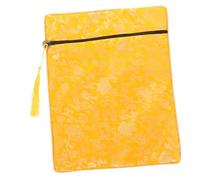 Gogogmee Yellow Silk Fabric Buddhist Zen Book Wrap Cloth Scripture Storage Pouch Organizer for Religious Texts Books Documents Multipurpose Protective Cover