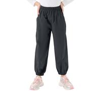 Gogokids Boys Girls Hiking Cargo Pants Quick Dry Waterproof Athletic Pants Kids Lightweight Joggers Pants, Deep Gray, 4-5 Years