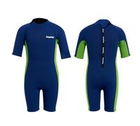 Gogokids Kids Shorty Wetsuit 2.5mm Neoprene Short Sleeve Swimsuit for Boys Girls - Children's Spring Suit for Swimming Surfing Beach Pool - Ages 2-10 Years