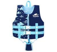 Gogokids Kids Swim Vest with Dual Adjustable Strap, Toddler Swim Vest for Kids 20-30-40-50-60 lbs, Child Swim Jackets for 2,3,4,5,6,7,8 Years Boys Girls