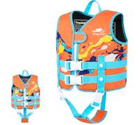 Gogokids Toddler Swim Vest, Kids Float Jacket with Dual Adjustable Strap, Child Swimming Pool Vest for 1-5 Years Swimming Learning