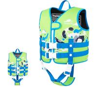 Gogokids Toddler Swim Vest, Kids Float Jacket with Dual Adjustable Strap, Child Swimming Pool Vest for 1-5 Years Swimming Learning