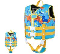 Gogokids Toddler Swim Vest, Kids Float Jacket with Dual Adjustable Strap, Child Swimming Pool Vest for 1-5 Years Swimming Learning