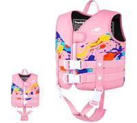 Gogokids Toddler Swim Vest, Kids Float Jacket with Dual Adjustable Strap, Child Swimming Pool Vest for 1-5 Years Swimming Learning