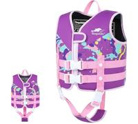 Gogokids Toddler Swim Vest, Kids Float Jacket with Dual Adjustable Strap, Child Swimming Pool Vest for 1-5 Years Swimming Learning