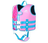 Gogokids Toddler Swim Vest, Kids Float Jacket with Dual Adjustable Strap, Child Swimming Pool Vest for 1-5 Years Swimming Learning