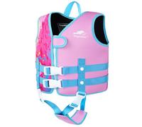 Gogokids Toddler Swim Vest, Kids Float Jacket with Dual Adjustable Strap, Child Swimming Pool Vest for 1-5 Years Swimming Learning