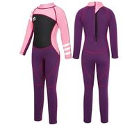 Gogokids Wetsuit Kids, 2.5mm Neoprene Thermal Swimsuit with UV Protection & Back Zipper, Full Wet Suits for Ages 3-10 Girls Boys Swimming in Cold Water, Surfing, Snorkeling