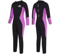 Gogokids Wetsuit Kids, Children 2.5mm Neoprene Thermal Swimsuit with UV 50+ Protection, Full Length One Piece for Ages 2-10 Boys & Girls Swimming, Surfing, Diving, Snorkeling