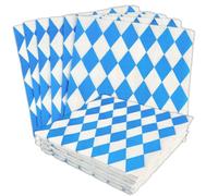 GOGOLAN 60 Pack Oktoberfest Napkins Party Napkins 33x33cm Blue White Plaids Luncheon Napkin for Oktoberfest German Party Decorations German Beer Festival Supplies