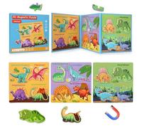 GOGOLAN Magnetic Puzzles for Toddlers, 39 Pcs Dinosaur Jigsaw Puzzle Games Dinosaurs Activities Toy Refrigerator Magnet,Learning Magnet Gift for Road Trip