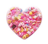 GOGOONLY 100pcs Charms Kawaii Cute Set Resin Candy Charms Mixed Assorted Sweets Flatback Beads Making Supplies for DIY Craft Making and Ornament Scrapbooking With Case, No Gemstone