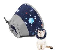 GoGoPaw Cat Cone Collar Soft to Stop Licking, Adjustable, Foldable Lightweight Kitten Cones After Surgery Recovery for Cats & Kittens, Cat Cone Alternative (Grey, M)