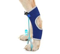 GoGoPaw Dog Knuckling Braces Wrap for Hyperflexion of Phalanges Cause by Sciatic Nerve Damage & Carpal Flexural Deformity - Dual Locking Straps for Safe Adjustable Toe Lift Support (Blue, Middle)