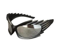 GogoRavers™ Berghain Glasses Berlin - Midnight Dark Reflective Shades for Techno Rebels, Underground Rave Scene, EDM Festivals & Berlin Club Culture Legends (Black Frame - Mirror Lens)