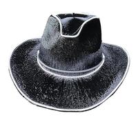 GogoRavers™ Cowboy LED Hat - Colourful Flash Light Up Fedora Costume Rave Fancy Dress Halloween EDM Festival Trippy Fun Dance Sequin Style Jazz Headwear (Black)