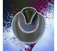 GogoRavers™ Cowboy LED Hat - Colourful Flash Light Up Fedora Costume Rave Fancy Dress Halloween EDM Festival Trippy Fun Dance Sequin Style Jazz Headwear (White)