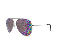 GogoRavers™ Ultimate Metal Hyperbeam Pilot Shades - Aviator Frame Prism Optics for Raves, EDM Parties, Psytrance Festivals, Laser Light Shows, Kaleidoscope Vision & Psychedelic Nightlife Fashion