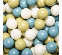GOGOSO Ball Pit Balls for Toddler, Baby Plastic Playballs Kids Soft Pastel Non-Toxic BPA-Free, 100 Balls (Cream Blue Yellow)