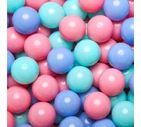 GOGOSO Ball Pit Balls for Toddler, Baby Plastic Playballs Kids Soft Pastel Non-Toxic BPA-Free, 100 Balls (Pink Green Blue)