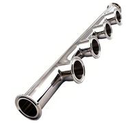 GOGOUP Tri Clamp Manifold, 1.5 inch x 4-Way 4 Port 304 Stainless Steel Sanitary Fitting Polished
