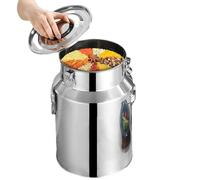 GoHaiDe Milk Transport Jug Stainless Steel Airtight Milk Jug with Lid and Carry Handle for Storing Rice, Tea,Vinegar, Milk, Water, Honey,14L