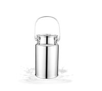 GoHaiDe Stainless Steel Milk Can Wine Pail Barrel with Carry Handle and Buckle Oil Container for Liquid Storage and Transport,10L