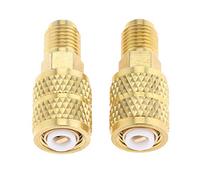gohantee 2 Pcs R410A Straight Swivel Adapters, 5/16" SAE Female × 1/4" SAE Male R410A Air Conditioner Adapter for Mini Split System A/C, HVAC and Refrigeration Service