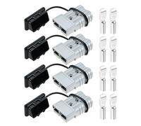 gohantee 350A Battery Quick Disconnect Connector Kit, 4Pcs Heavy Duty 2/0AWG Battery Plug Connector Quick Disconnect Terminal for Car Winch Forklift Motor and Trailer